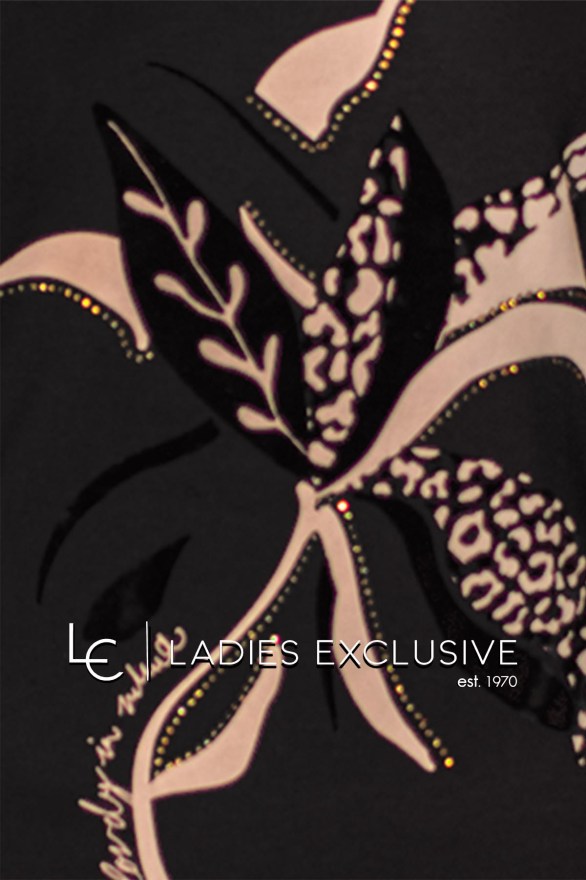 NICOLA Μπλούζα με στάμπα βελουτέ λουλούδι