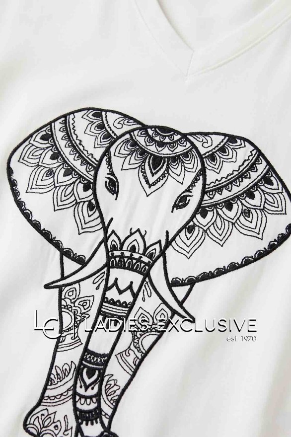 NICOLA Μπλούζα κοντομάνικη με σχέδιο ελέφαντα