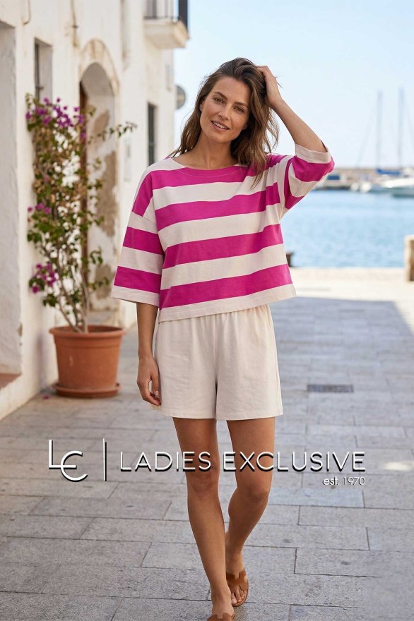 FRANSA Μπλούζα ριγέ με μανίκι 3/4