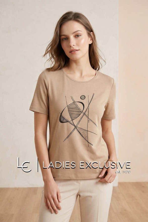 NICOLA Μπλούζα κοντομάνικη με στάμπα και στρας