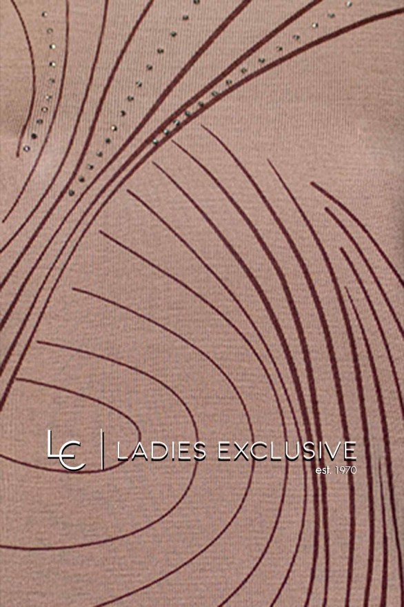 ELIN Μπλούζα μάλλινη με στάμπα γραμμές