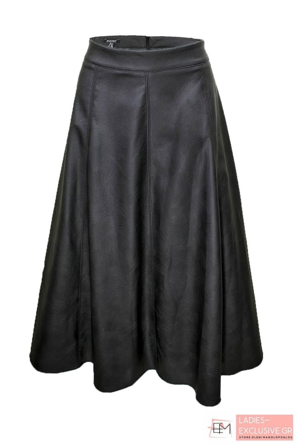 ESTEL Μοντέρνα φούστα από τεχνόδερμα