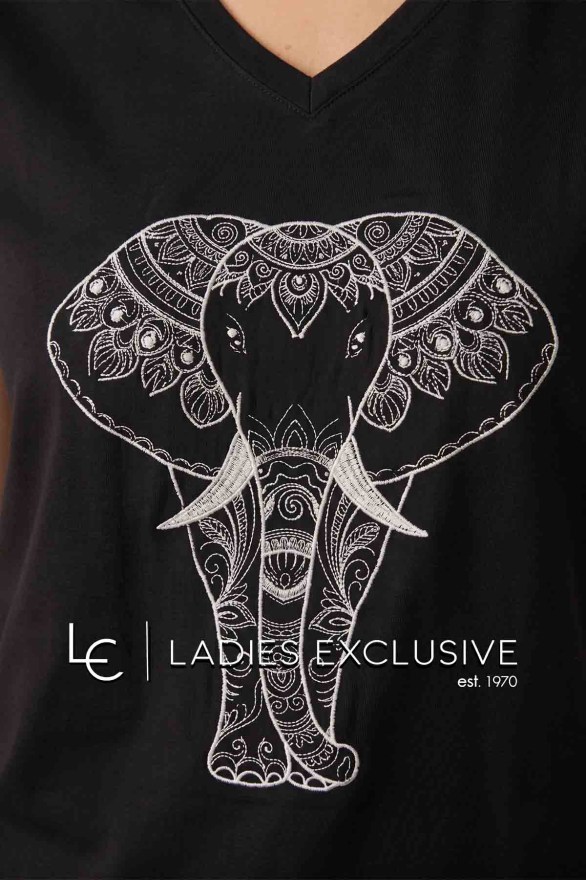 NICOLA Μπλούζα κοντομάνικη με σχέδιο ελέφαντα