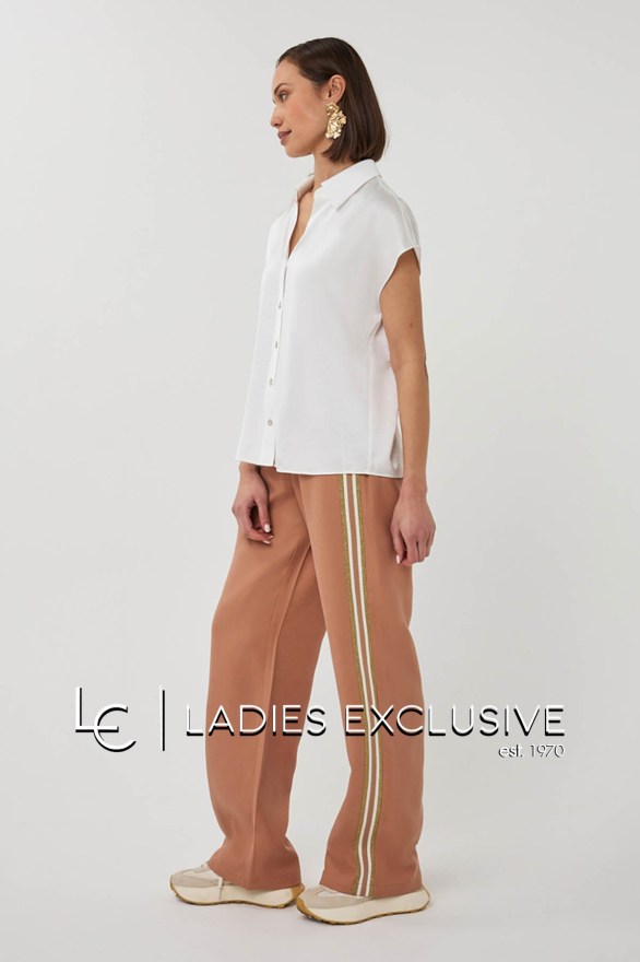 ESQUALO Πουκάμισο σατέν με κοφτό μανίκι