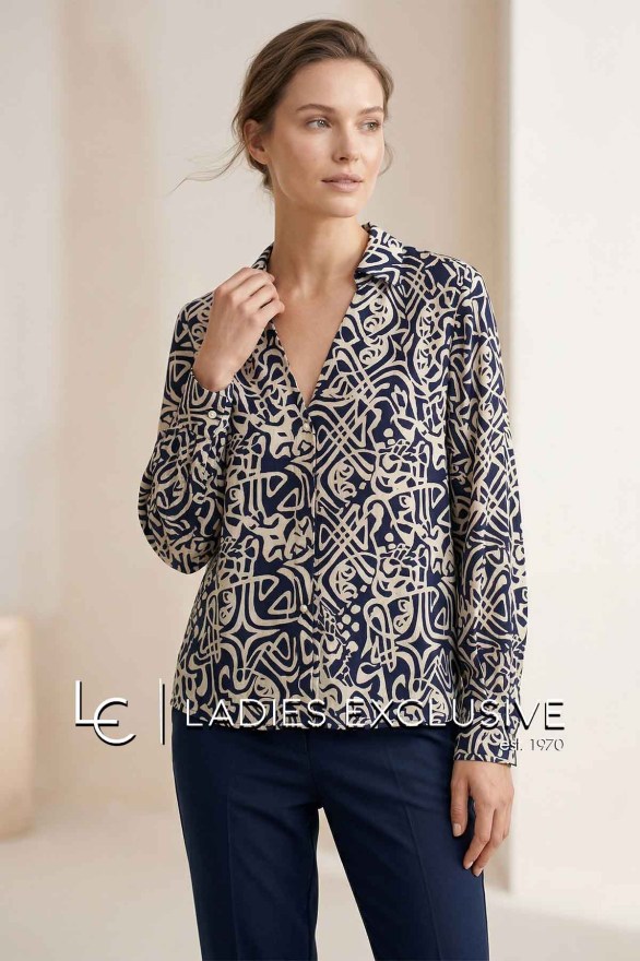 FRANSA Μπλούζα πουκαμίσα με γιακά