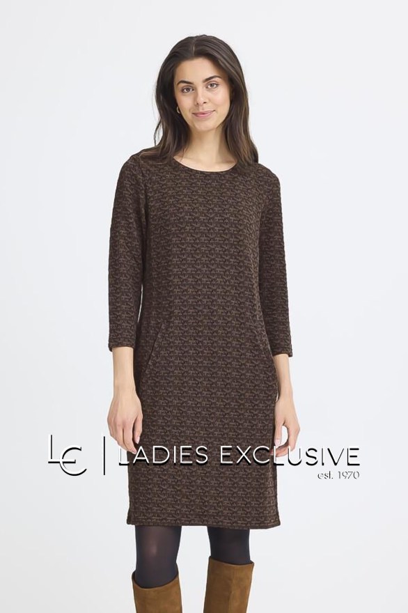 FRANSA Φόρεμα πλεκτό ζακάρ