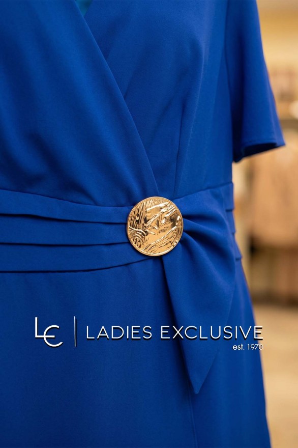 EFFECT Φόρεμα κοντομάνικο κρεπ κρουαζέ