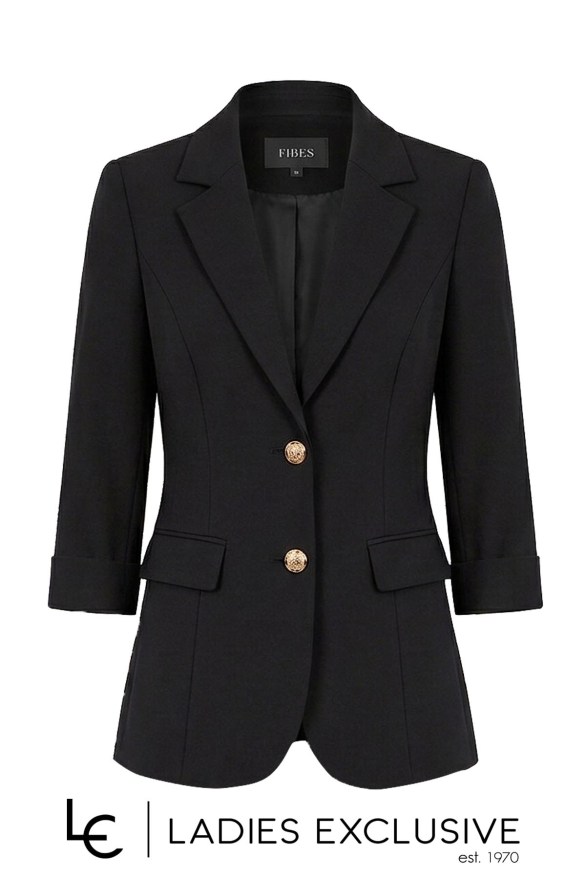 FIBES Σακάκι κρεπ με μανίκι 3/4