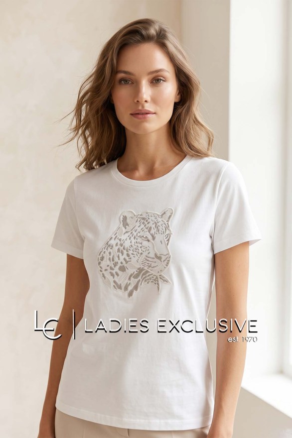 FRANSA Μπλούζα t-shirt με στάμπα τίγρη