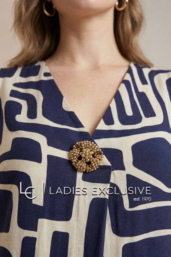 FIBES Φόρεμα αμάνικο σε άνετη γραμμή