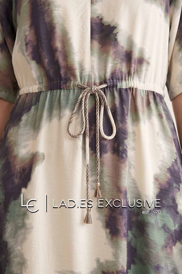 FRANSA Φόρεμα tie dye αμπίρ με άνοιγμα v