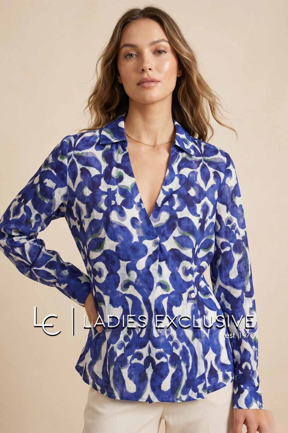 FRANSA Μπλούζα πουκαμίσα με γιακά