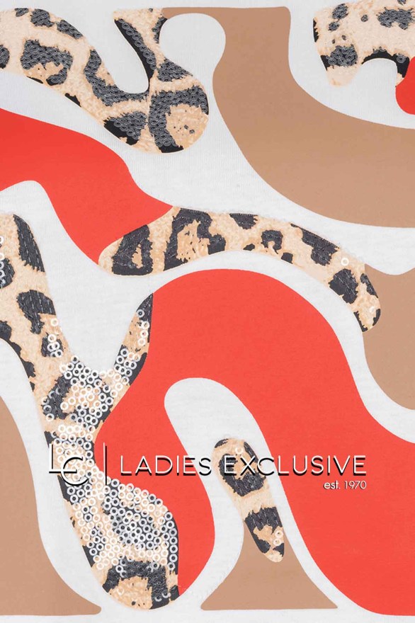 ESQUALO Μπλούζα T-shirt με στάμπα animal print