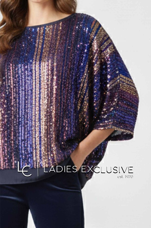 BELLA P. Μπλούζα με παγιέτες