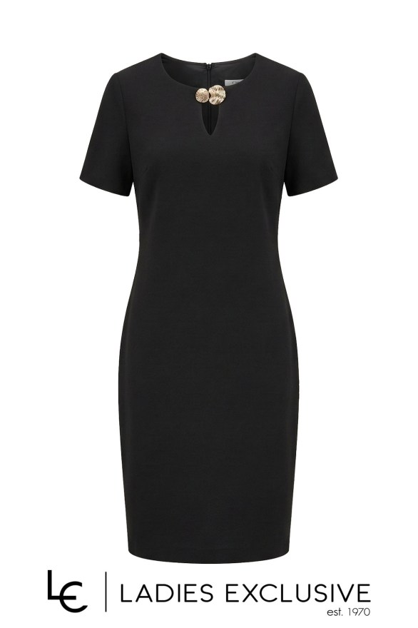 FIBES Φόρεμα κρεπ σε ίσια γραμμή