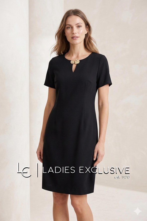 FIBES Φόρεμα κρεπ σε ίσια γραμμή