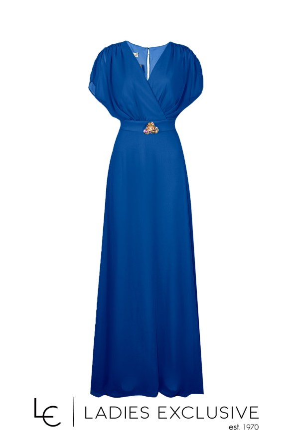 EFFECT Φόρεμα βραδινό κρουαζέ με μουσελίνα