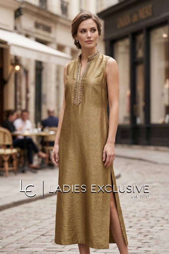 BELLA P. Φόρεμα αμάνικο μακρύ