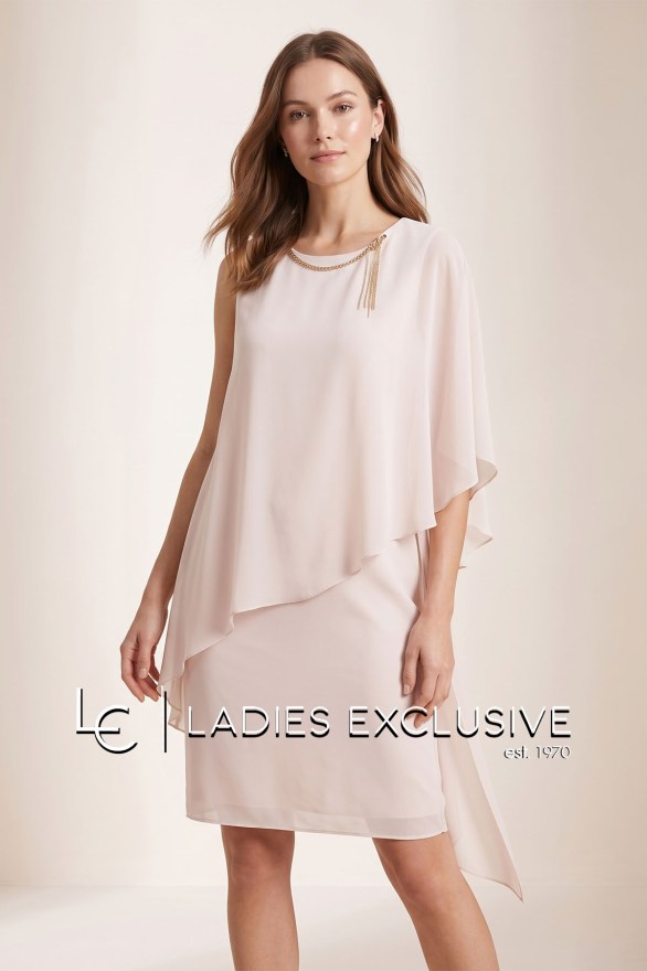 EFFECT Φόρεμα βραδινό κρεπ με μουσελίνα