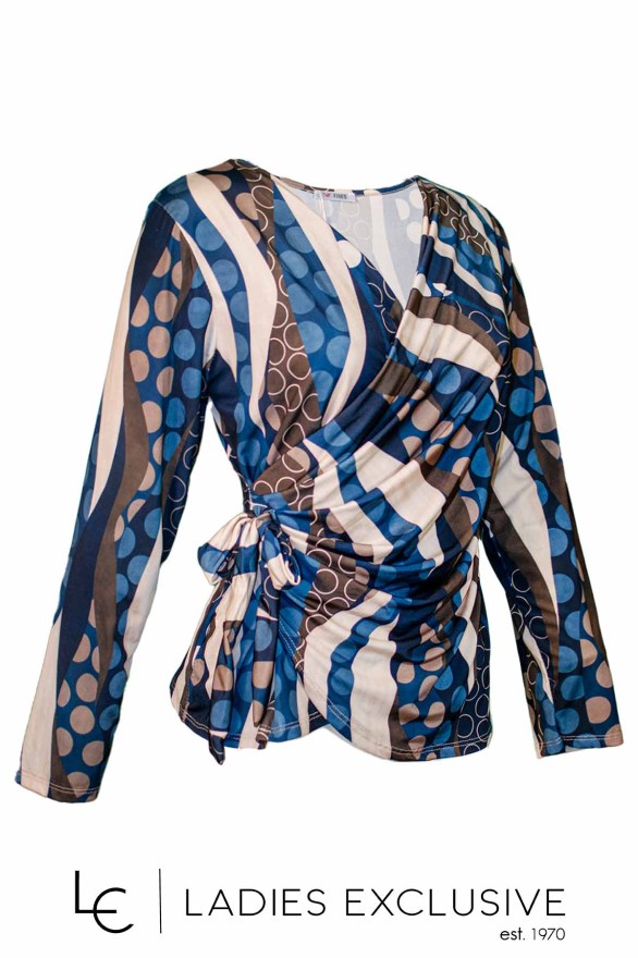 FIBES Μπλούζα κρουαζέ που δένει στο πλάι