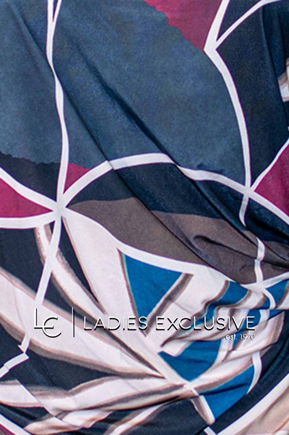 FIBES Μπλούζα ντραπέ με αγκράφα