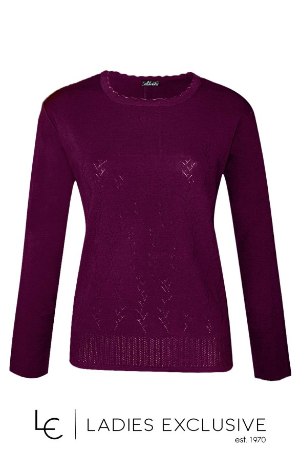 ELIN Μπλούζα μάλλινη με ανάγλυφα κλαδιά