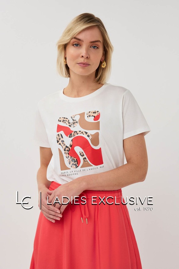 ESQUALO Μπλούζα T-shirt με στάμπα animal print