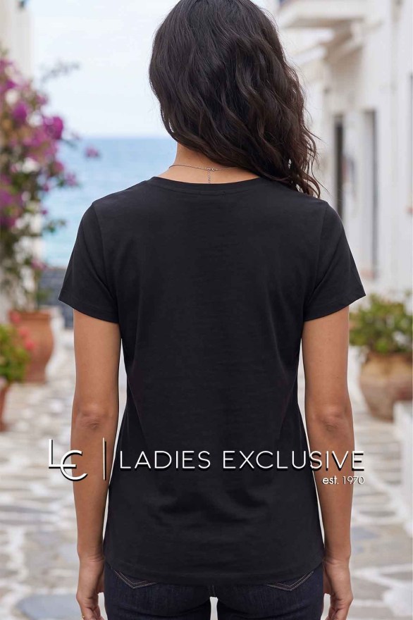 NICOLA Μπλούζα κοντομάνικη με σχέδιο πουλί