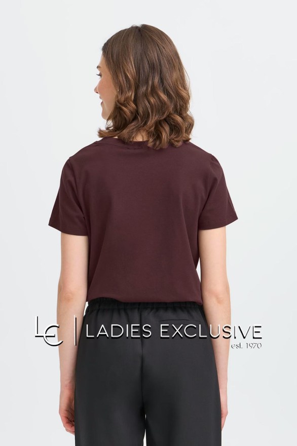 FRANSA Μπλούζα κοντομάνικη μονόχρωμη