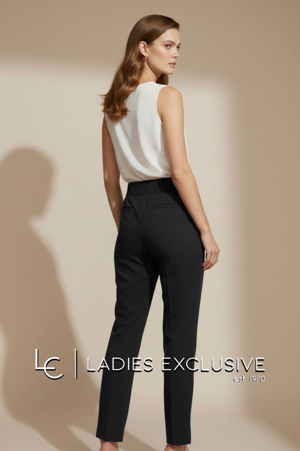 BELLA P. Παντελόνι κρεπ με λάστιχο