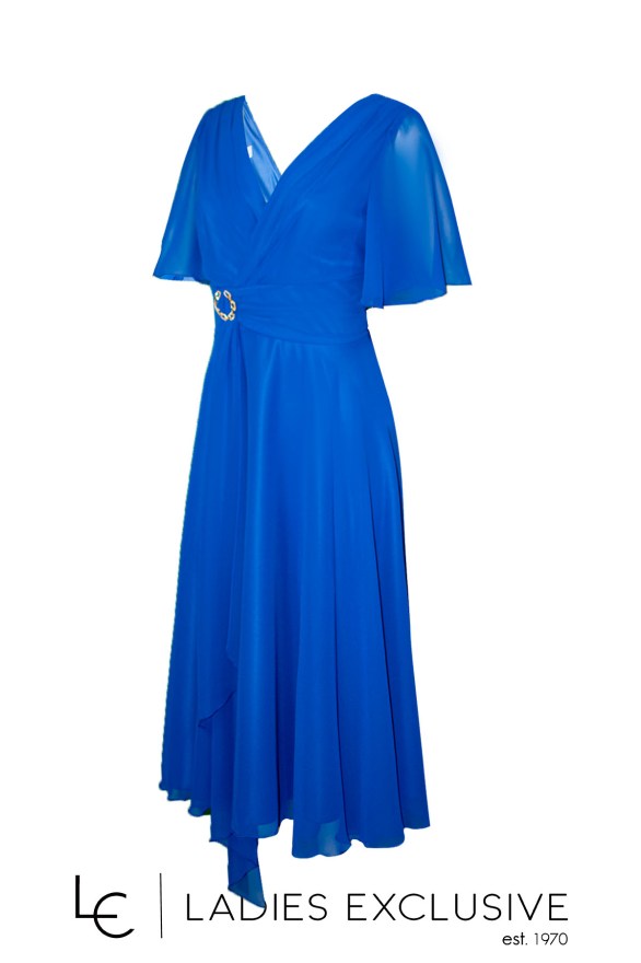 EFFECT Φόρεμα βραδινό κρουαζέ με μουσελίνα