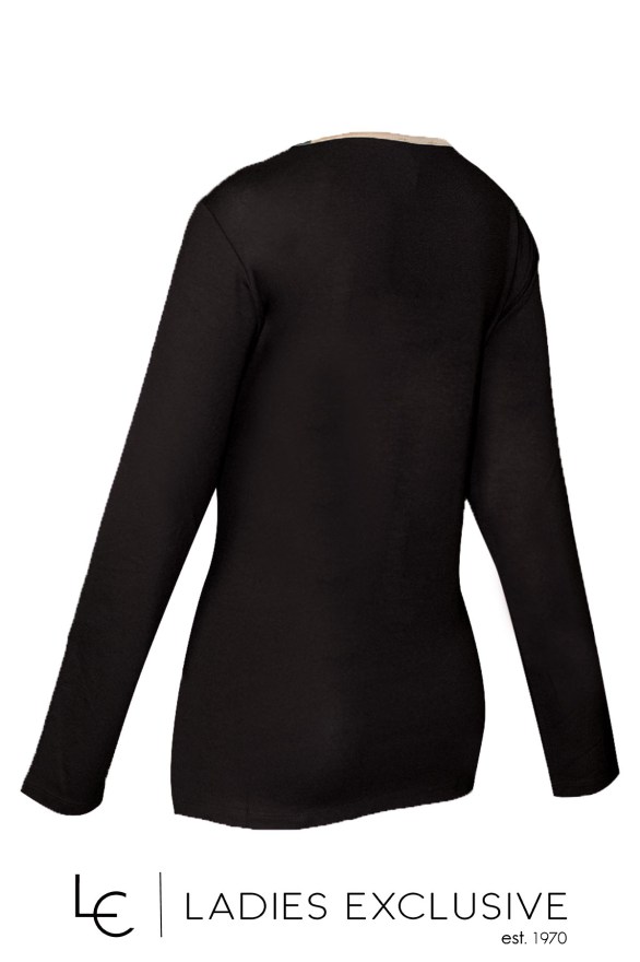 NICOLA Μπλούζα τρίχρωμη με στρας